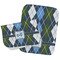 Blue Argyle Burp Cloths - Fleece - Set of 2 w/ Name or Text