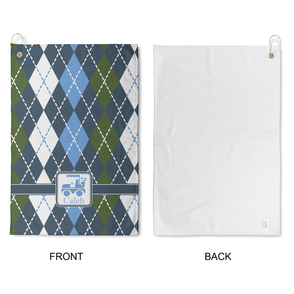 Blue Argyle Waffle Weave Golf Towel - Approval