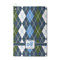 Blue Argyle Waffle Weave Golf Towel (Personalized)