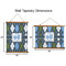 Blue Argyle Wall Hanging Tapestries - Parent/Sizing