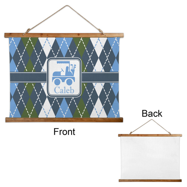 Blue Argyle Wall Hanging Tapestry - Landscape - APPROVAL