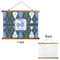 Blue Argyle Wall Hanging Tapestry - Landscape - APPROVAL