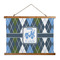 Blue Argyle Wall Hanging Tapestry - Wide (Personalized)