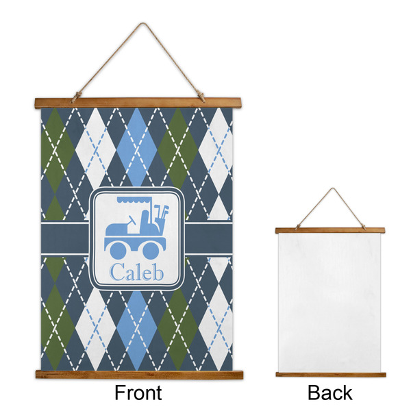 Blue Argyle Wall Hanging Tapestry - Portrait - APPROVAL