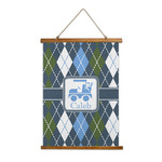 Blue Argyle Wall Hanging Tapestry (Personalized)