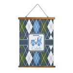 Blue Argyle Wall Hanging Tapestry (Personalized)
