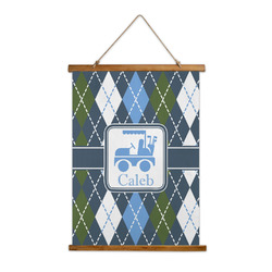 Blue Argyle Wall Hanging Tapestry (Personalized)