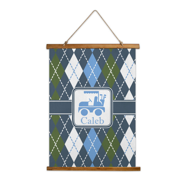 Custom Blue Argyle Wall Hanging Tapestry (Personalized)