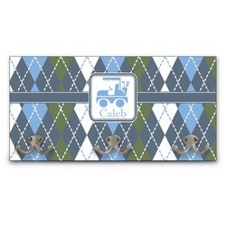 Blue Argyle Wall Mounted Coat Rack (Personalized)