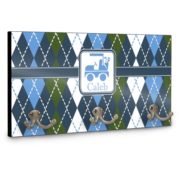 Blue Argyle Coat Hanger Main