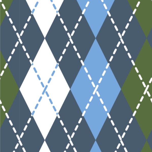 Blue Argyle Wallpaper Square