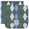 Blue Argyle Facecloth / Wash Cloth (Personalized)