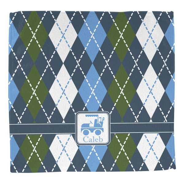 Blue Argyle Washcloth - Front - No Soap