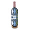 Blue Argyle Wine Bottle Apron - IN CONTEXT