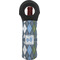 Blue Argyle Wine Tote Bag w/ Name or Text