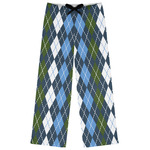 Blue Argyle Womens Pajama Pants - XS