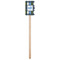 Blue Argyle Wooden 6.25" Stir Stick - Rectangular - Single Stick