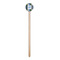 Blue Argyle Wooden 6" Stir Stick - Round - Single Stick