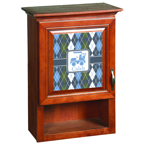 Blue Argyle Wooden Cabinet Decal (Medium)