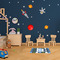 Blue Argyle Woven Floor Mat - LIFESTYLE (child's bedroom)
