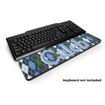 Blue Argyle Keyboard Wrist Rest (Personalized)