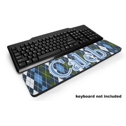 Blue Argyle Keyboard Wrist Rest (Personalized)