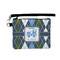 Blue Argyle Wristlet ID Case w/ Name or Text