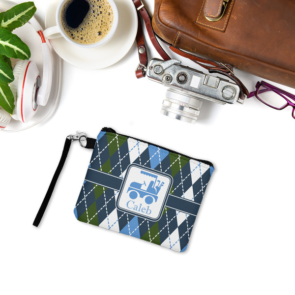 Blue Argyle Wristlet ID Cases - LIFESTYLE