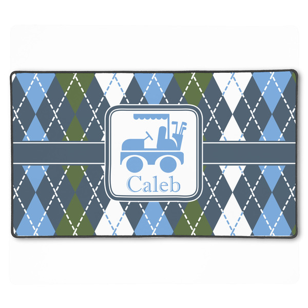 Custom Blue Argyle XXL Gaming Mouse Pad - 24" x 14" (Personalized)