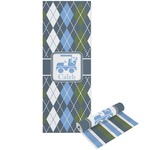 Blue Argyle Yoga Mat - Printable Front and Back (Personalized)