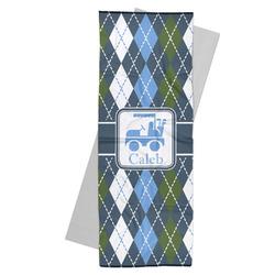 Blue Argyle Yoga Mat Towel (Personalized)