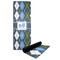 Blue Argyle Yoga Mat with Black Rubber Back Full Print View
