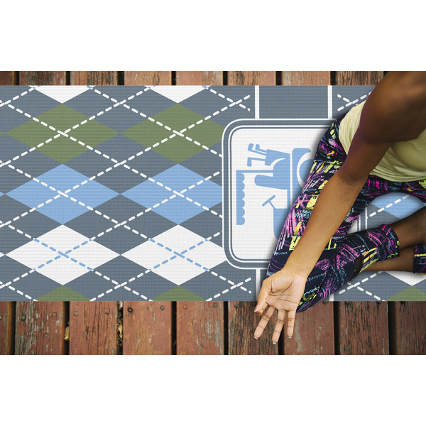 Blue Argyle Yoga Mats - LIFESTYLE