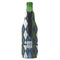 Blue Argyle Zipper Bottle Cooler - BACK (bottle)