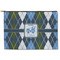 Blue Argyle Zipper Pouch (Personalized)