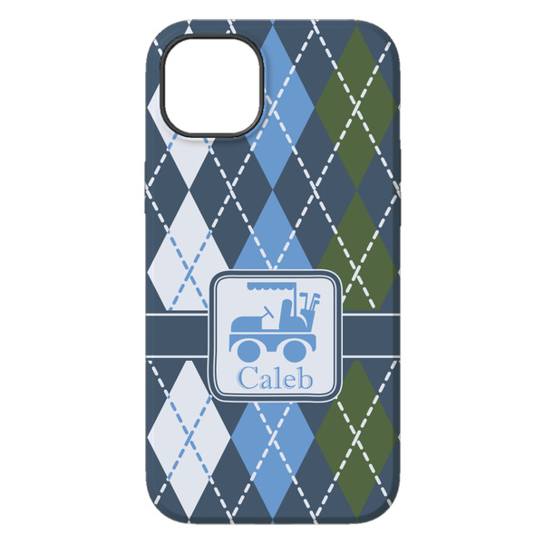 Blue Argyle iPhone 14 Pro Max Tough Case - Back