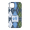 Blue Argyle iPhone 14 Pro Tough Case - Back