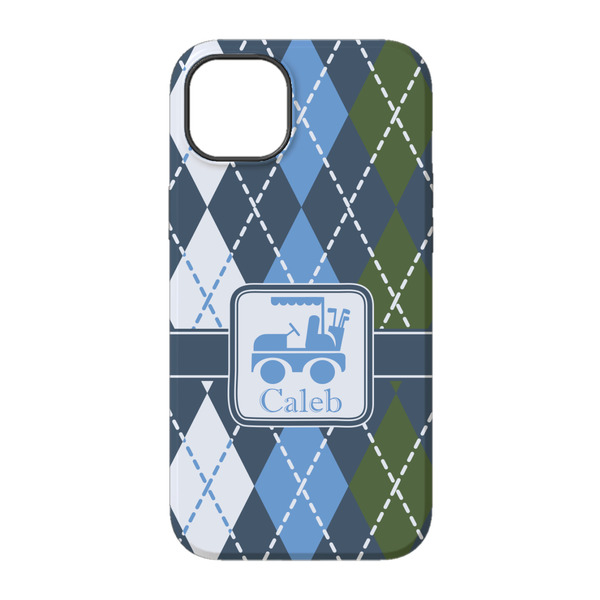 Blue Argyle iPhone 14 Tough Case - Back