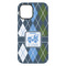 Blue Argyle iPhone 15 Plus Tough Case - Back