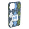 Blue Argyle iPhone 15 Pro Max Case - Angle
