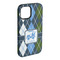 Blue Argyle iPhone 15 Pro Max Tough Case - Angle