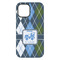 Blue Argyle iPhone 15 Pro Max Tough Case - Back
