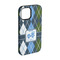 Blue Argyle iPhone 15 Tough Case -  Angle