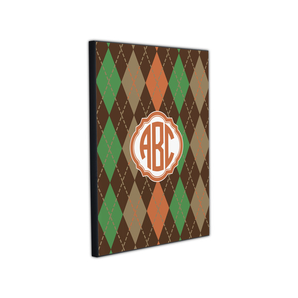 Brown Argyle 11x14 Wood Print - Angle View