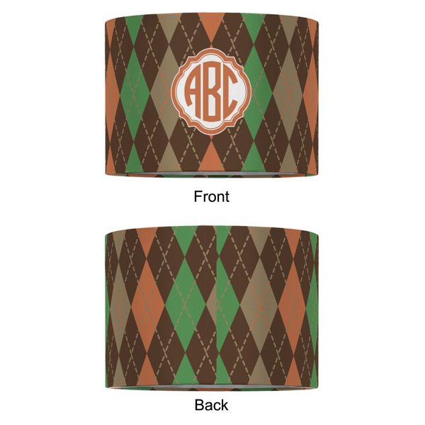 Brown Argyle 12" Drum Lampshade - APPROVAL (Fabric)