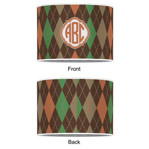 Brown Argyle 12" Drum Lampshade - APPROVAL (Poly Film)