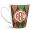 Brown Argyle 12 Oz Latte Mug - Front Full