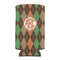 Brown Argyle 12oz Tall Can Sleeve - FRONT