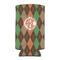 Brown Argyle Can Cooler (tall 12 oz) (Personalized)