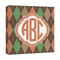 Brown Argyle 12x12 - Canvas Print - Angled View